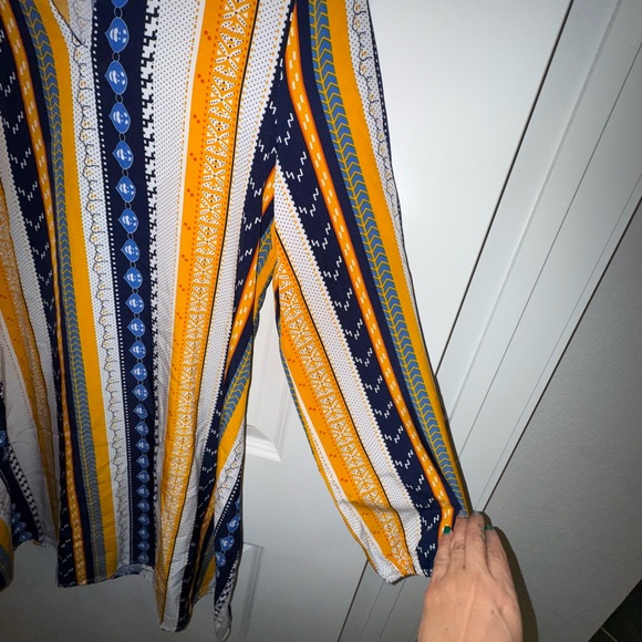 SHEIN Yellow and Blue Striped Dress - Picture 4 of 5